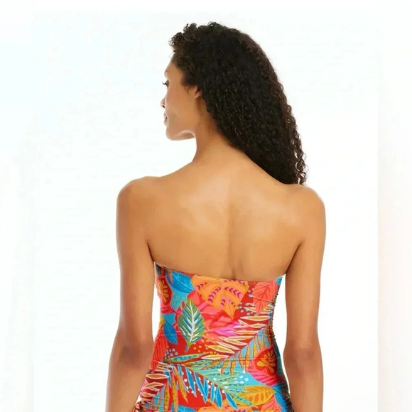 Bleu Rod Beattie The Heat Is On Draped Bandeau Tankini Top & Bikini Bottom Sz 10 - Picture 5 of 12